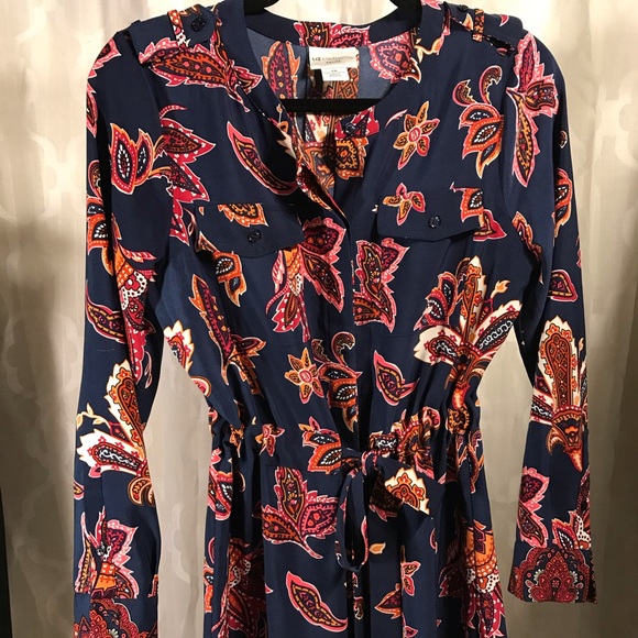 Liz Claiborne Petite Dress Paisley Leaf - Picture 8 of 8